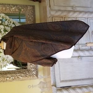 Ralph Lauren Purple Label Vintage Wool & Silk Pashmina Wrap Shawl Scarf